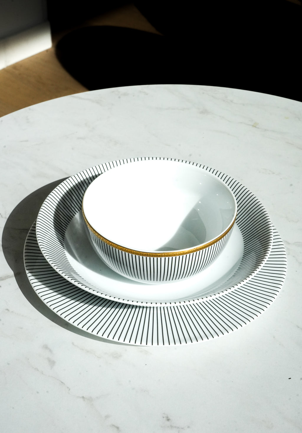 Dinner- Service Beaumont’ 24-teilig-schwarz/ weiß