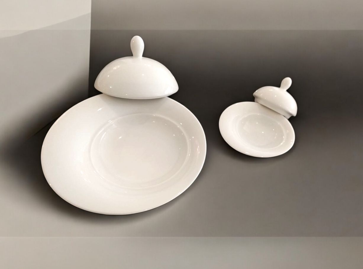 Gourmet Teller mit Deckel (21cm)